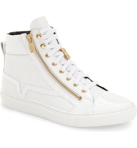 versace hohe sneaker|Versace zipped high top sneakers.